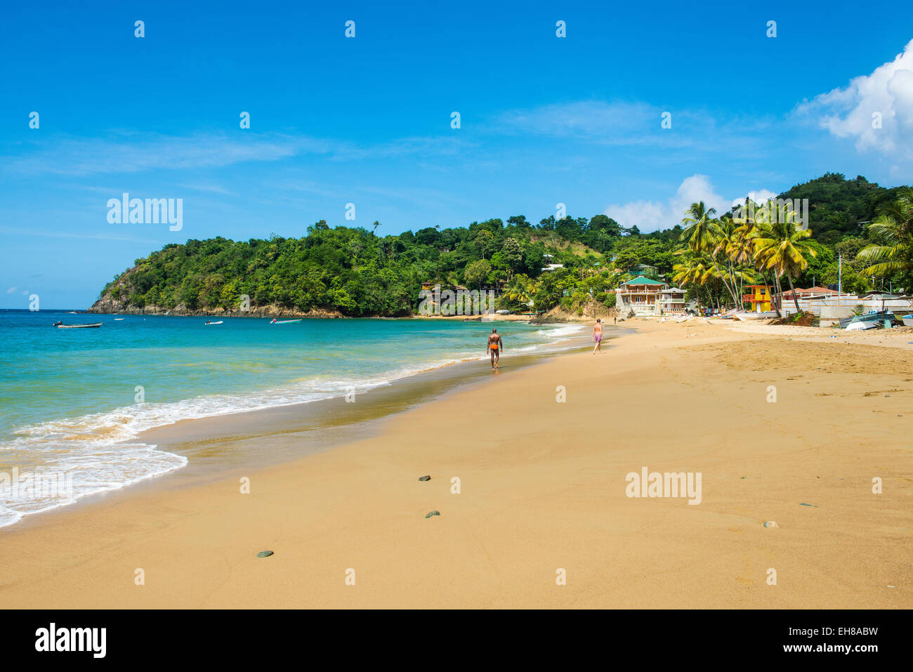Spiaggia di Castara,Tobago Trinidad e Tobago, West Indies, dei Caraibi e America centrale Foto Stock