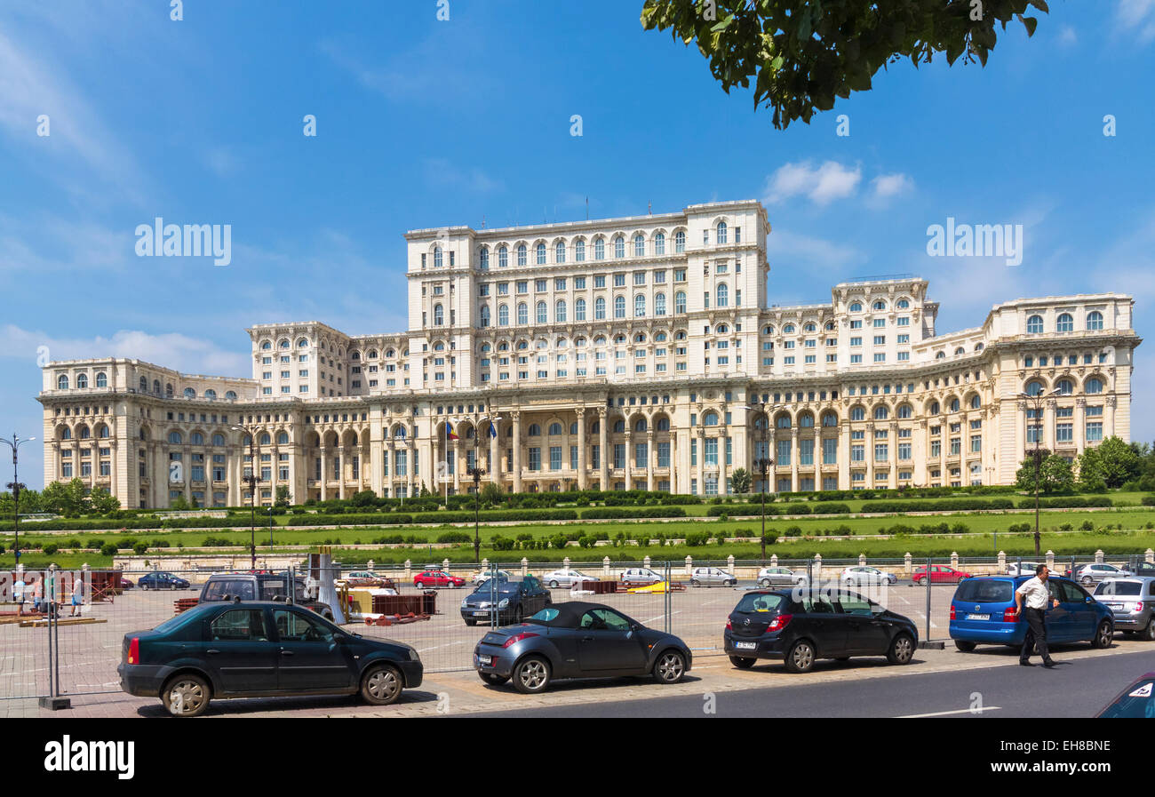 Il Palazzo del Popolo, Bucarest, Romania, Europa Foto Stock