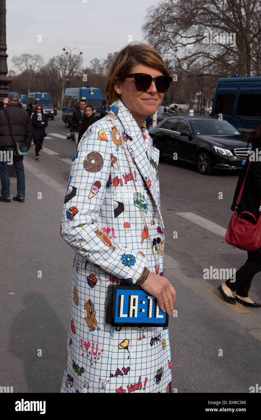 Parigi, Francia. 07Th Mar, 2015. Settimana della moda di Parigi Mugler Donna Autunno/Inverno 2015/2016 Il 7 marzo 2015 a Parigi, Francia. Credito: Ania Freindorf/Alamy Live News Foto Stock