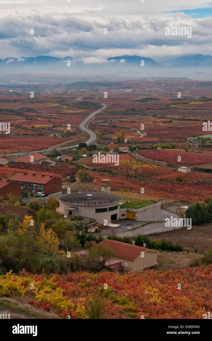 La Rioja Autumn Fall paesaggio Spagna Foto Stock
