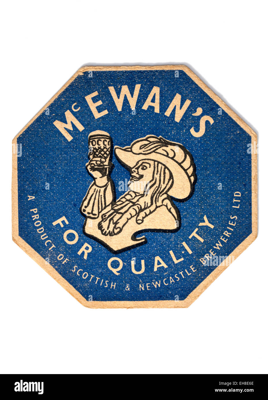 Vintage Beermat pubblicità birra Mcewans Foto Stock