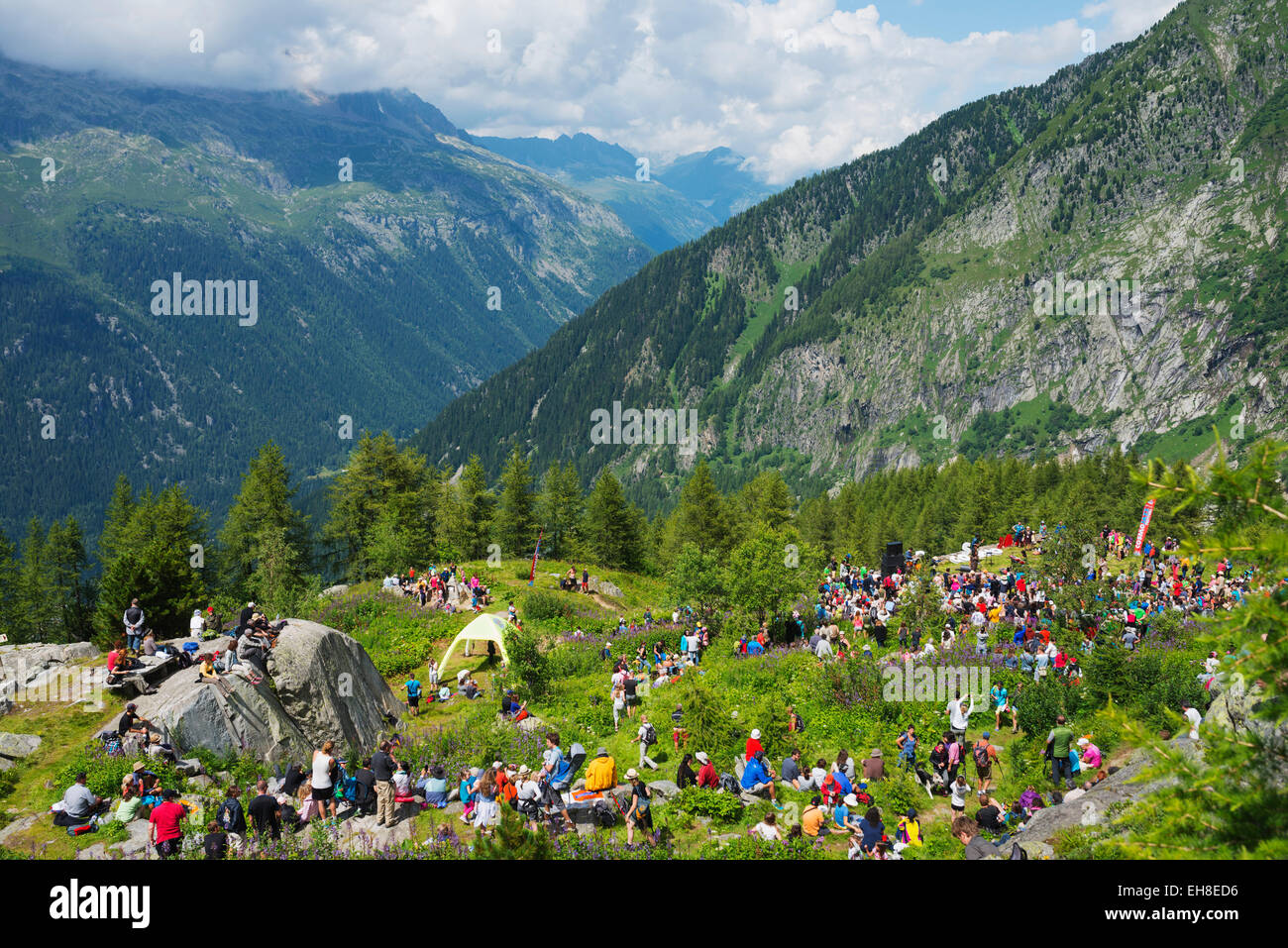 L'Europa, Francia, Haute Savoie, Rodano Alpi, Chamonix, festival di jazz al Grand Montet Foto Stock