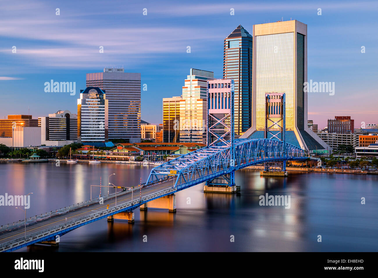 Jacksonville, Florida, Stati Uniti d'America downtown skyline della citta'. Foto Stock