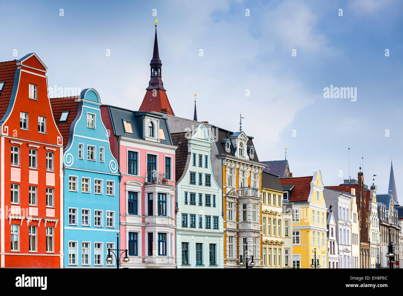 Rostock, Germania città vecchia città. Foto Stock
