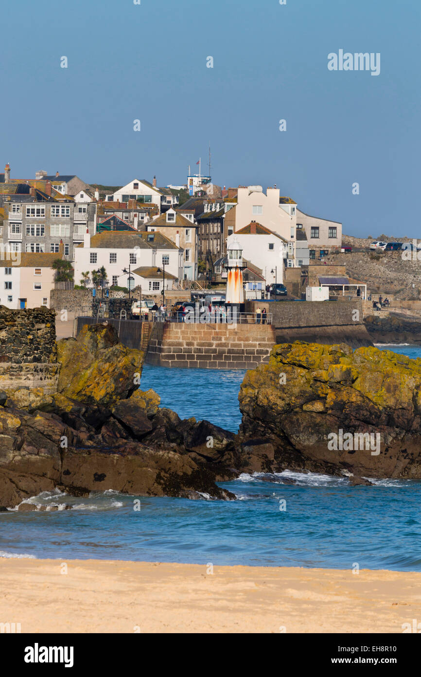 St Ives; porto; Cornovaglia; Regno Unito Foto Stock