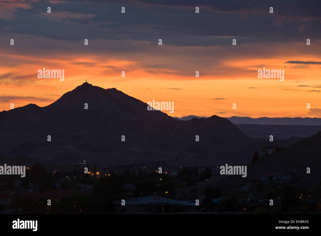 FRANKLIN montagne El Paso Texas USA Foto Stock