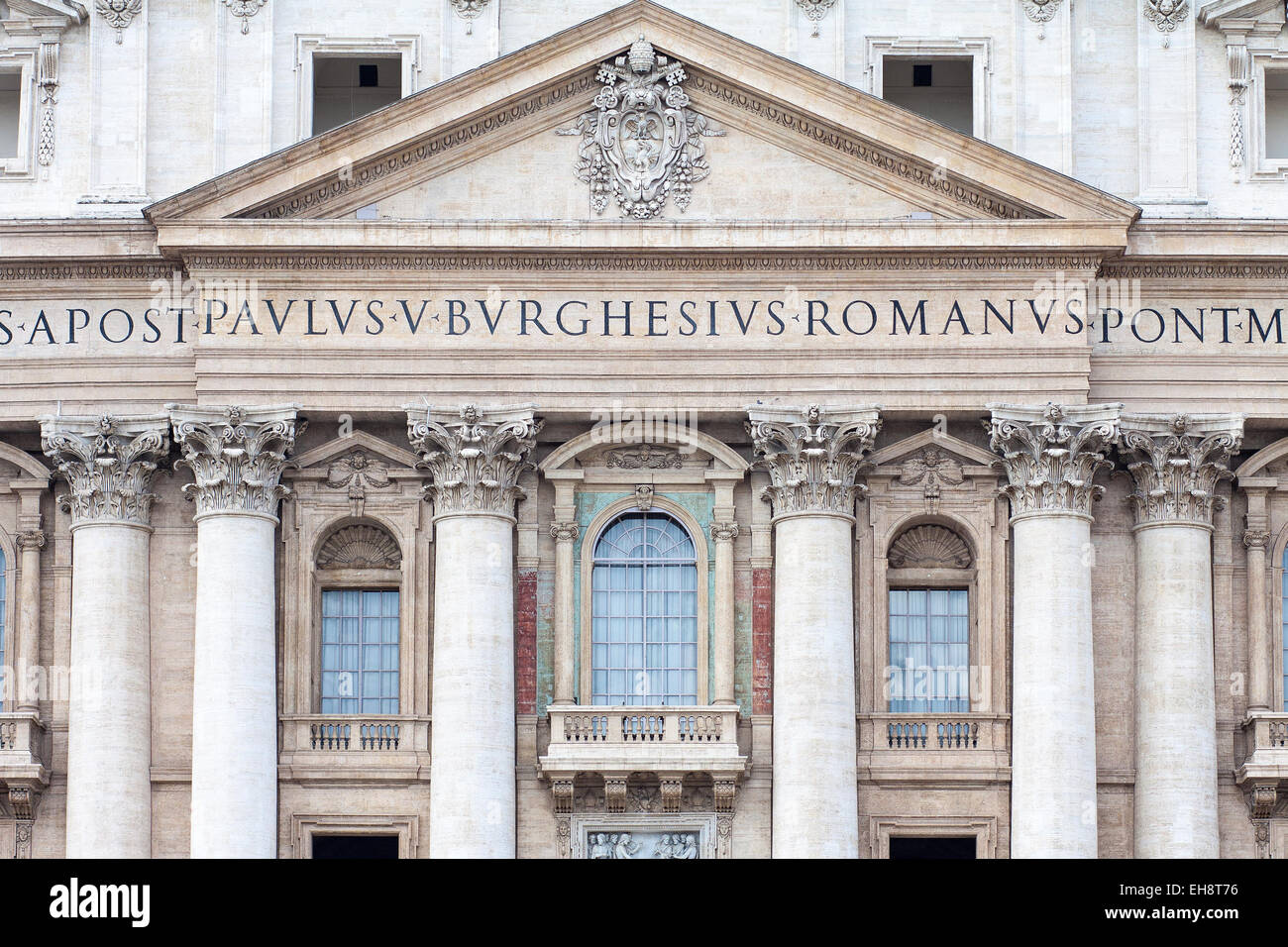 Città del Vaticano Vaticano - 16 Settembre 2010: dettaglio della Basilica di San Pietro e Città del Vaticano Foto Stock
