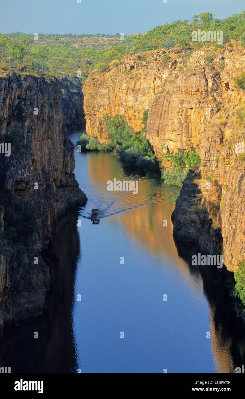 Katherine River a Katherine Gorge (Nitmiluk), il Parco Nazionale del Territorio Settentrionale, Autstralia Foto Stock