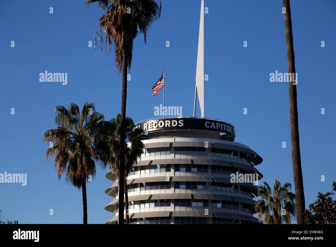Capitol Records edificio di Los Angeles in California Foto Stock