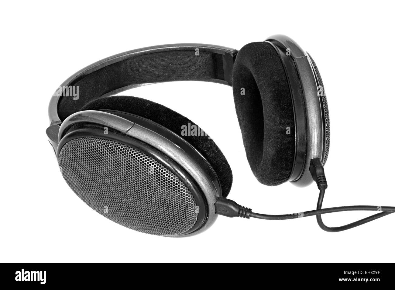 Grande avvolgere intorno alle orecchie le cuffie per chi ascolta la musica in alta fedeltà e indisturbato da quelli intorno a loro. Foto Stock