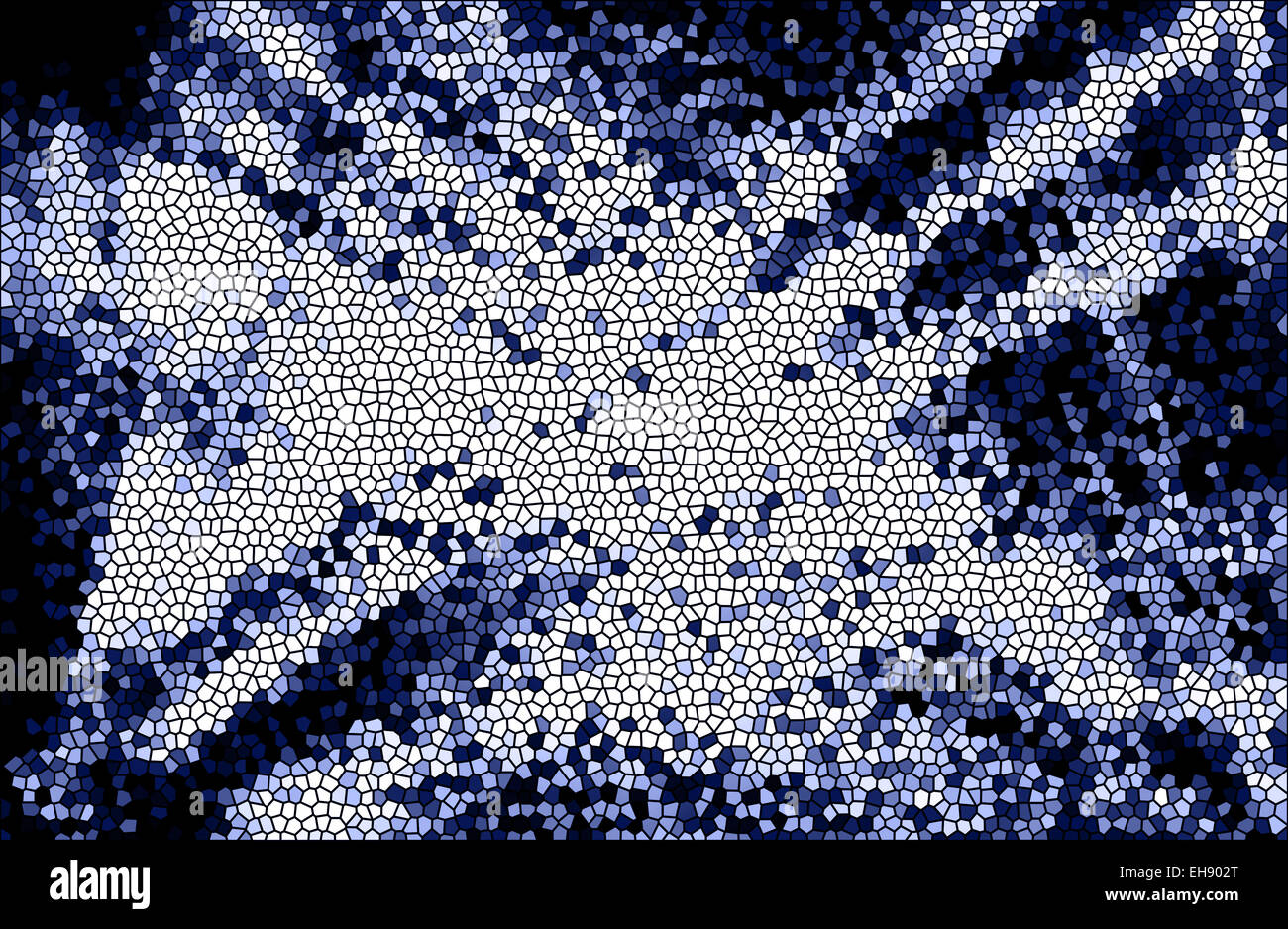 Abstract sfondo blu con texture a mosaico Foto Stock