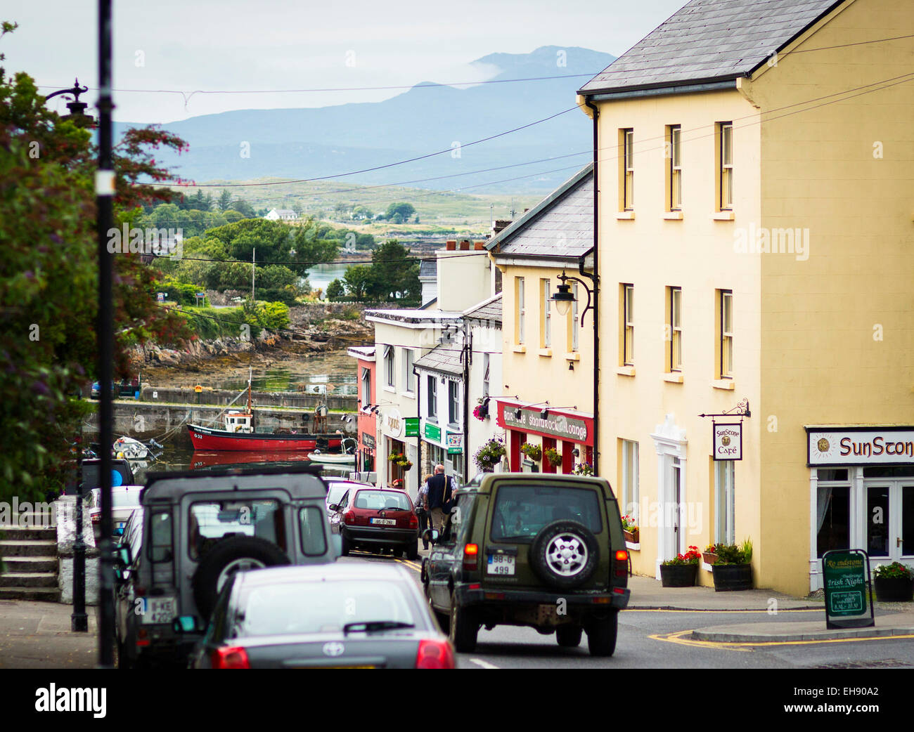 Roundstone, Connemara, Irlanda Foto Stock