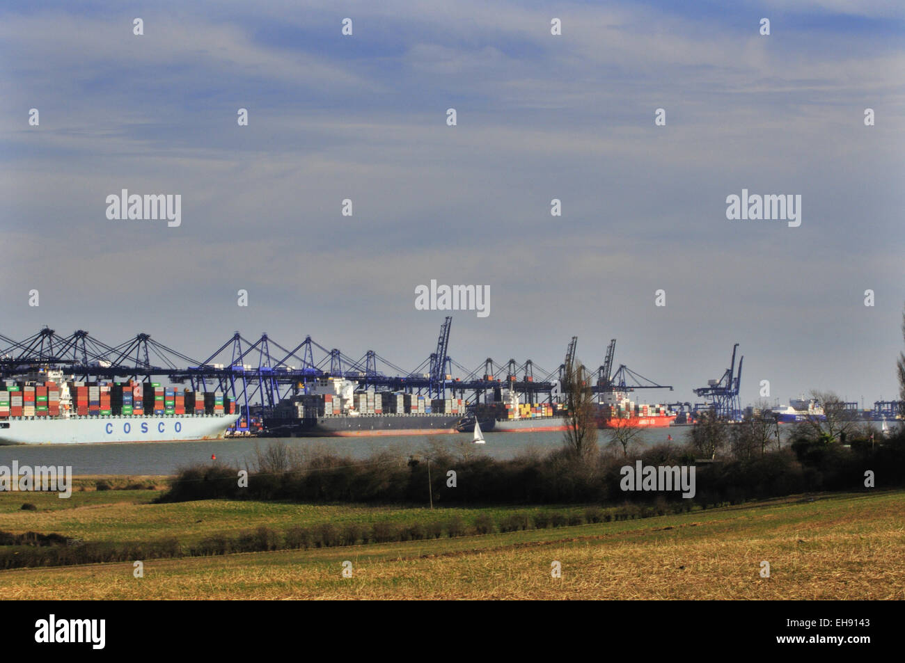 Felixstowe Docks Foto Stock