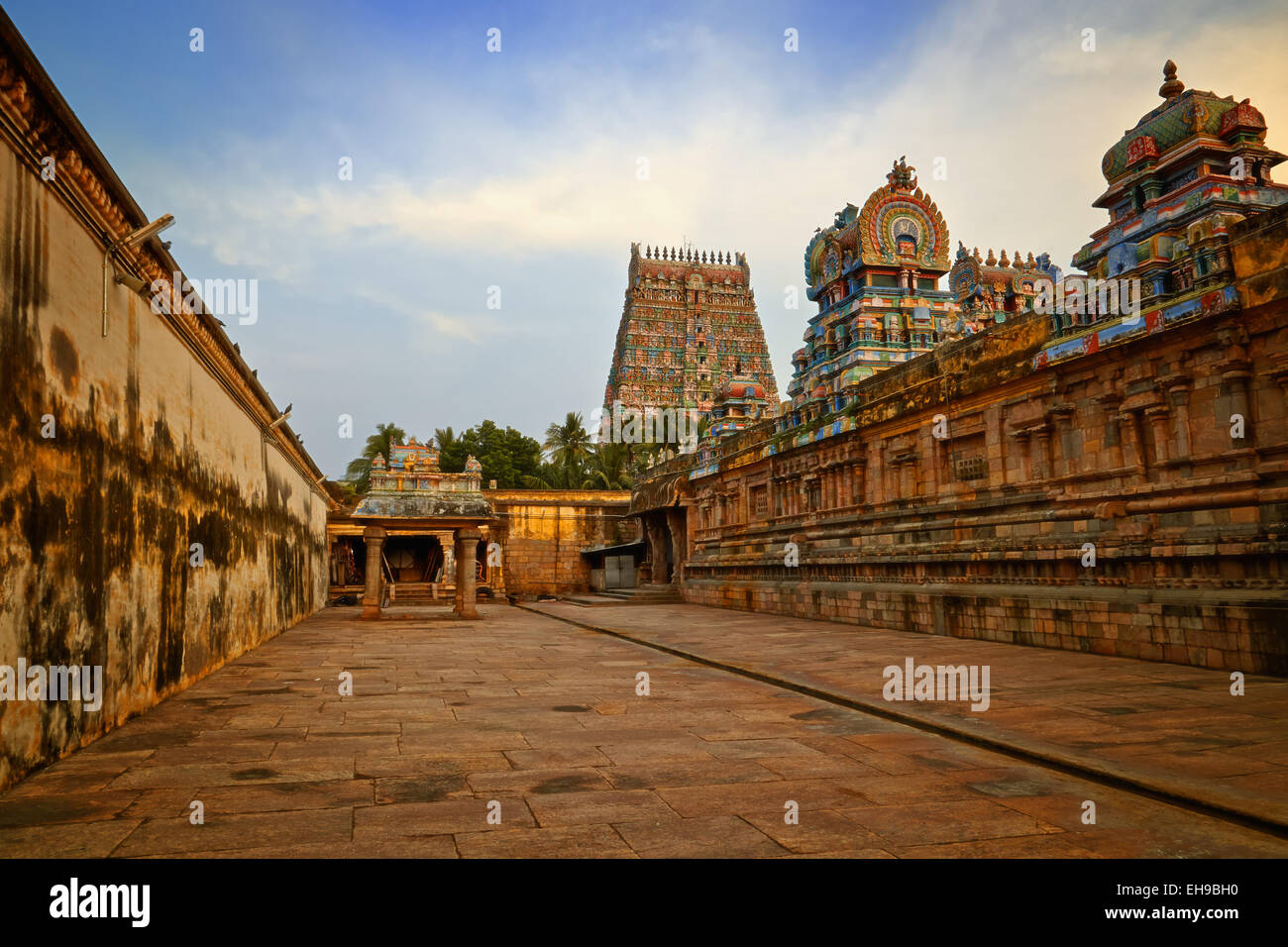 Tempio indù di Kumbakonam, Tamil Nadu, India Foto Stock