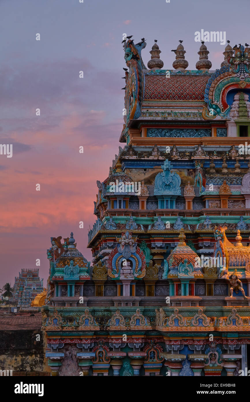 Sri Ranganathaswamy tempio indù in Tamil Nadu, India Foto Stock