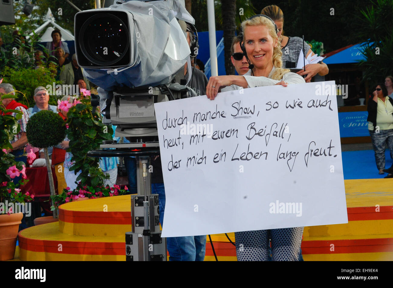La registrazione della ARD TV show 'Immer wieder Stefan' a Europapark Rust dotato: Susanne Mross dove: ruggine, Germania Quando: 04 Set 2014 Foto Stock