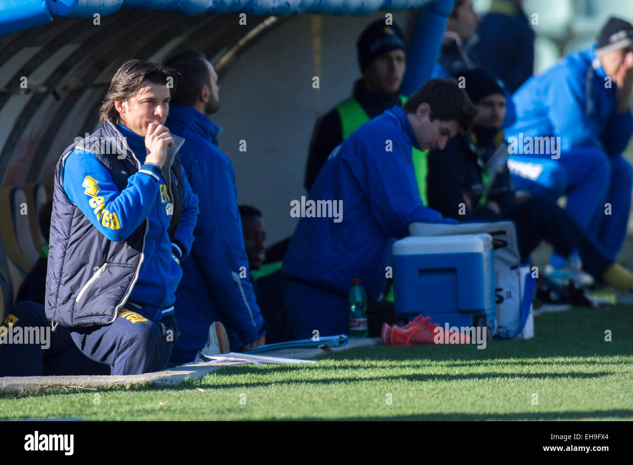 Modena, Italia. 7 Mar, 2015. Simone Pavan (Modena) Calcio/Calcetto : Italiano 'Serie B' match tra Modena FC 1-0 Frosinone calcio allo Stadio Alberto Braglia di Modena . © Maurizio Borsari/AFLO/Alamy Live News Foto Stock