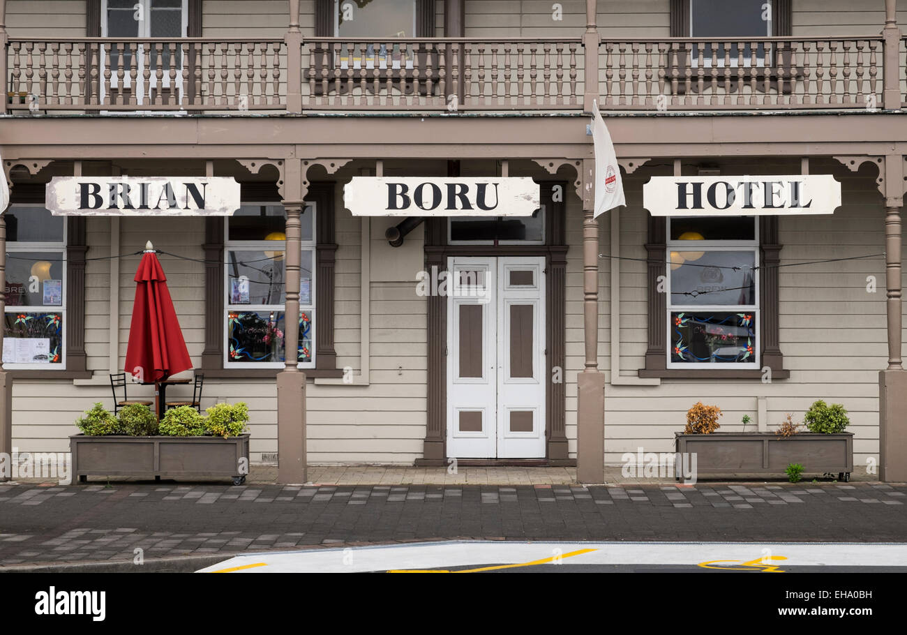 La Brian Boru hotel nel Tamigi, Coromandel, Nuova Zelanda. Foto Stock