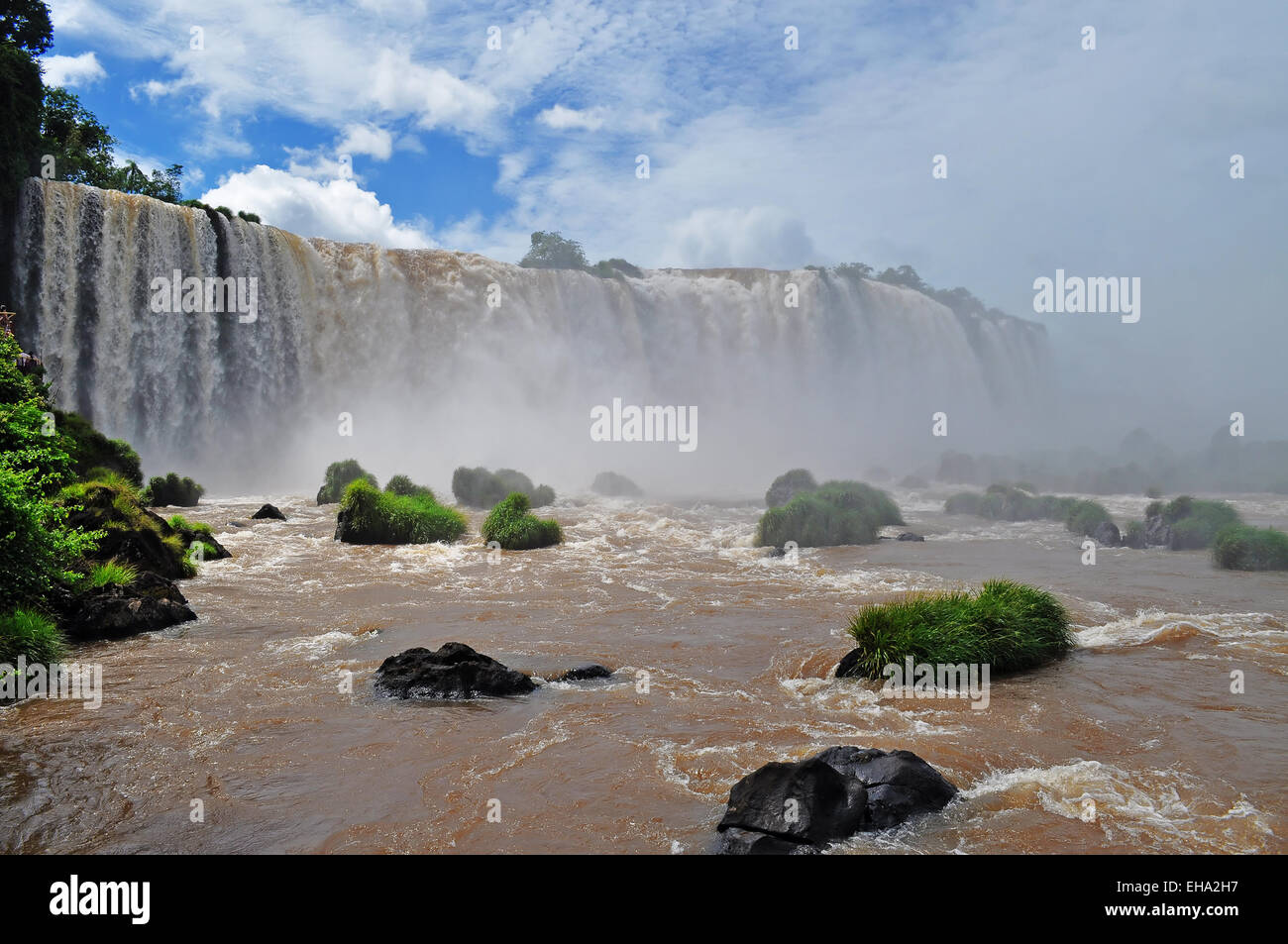 Iguassu Falls sul lato del Brasile Foto Stock