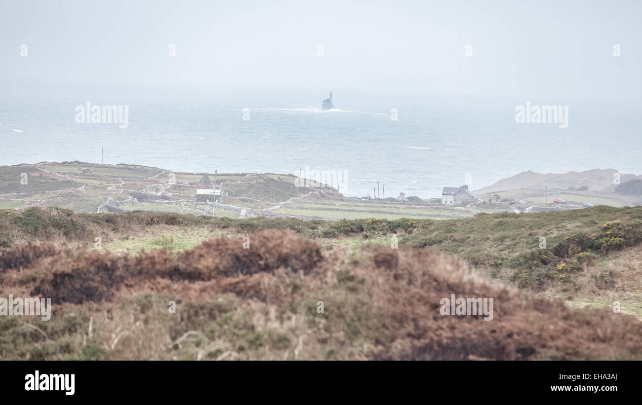 L'isola di Cape Clear,l'Irlanda guardando fuori verso il faro di Fastnet Foto Stock