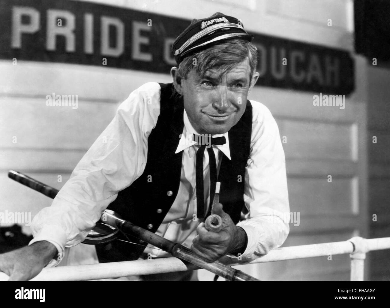 Will Rogers, sul set del film "teamboat Round la piega', 1935 Foto Stock