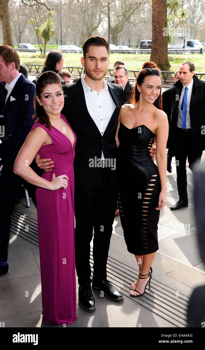 Londra, Regno Unito. 10 marzo, 2015. Nikki Sanderson, Charlie Cliphan, Jennifer Metcalfe frequentare TRIC Awards 2015 al Grosvenor House Hotel Londra 10 marzo 2015 Credit: Peter Phillips/Alamy Live News Foto Stock