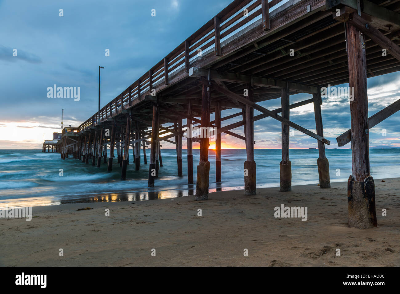 Balboa Pier in Newport Beach, CA Foto Stock