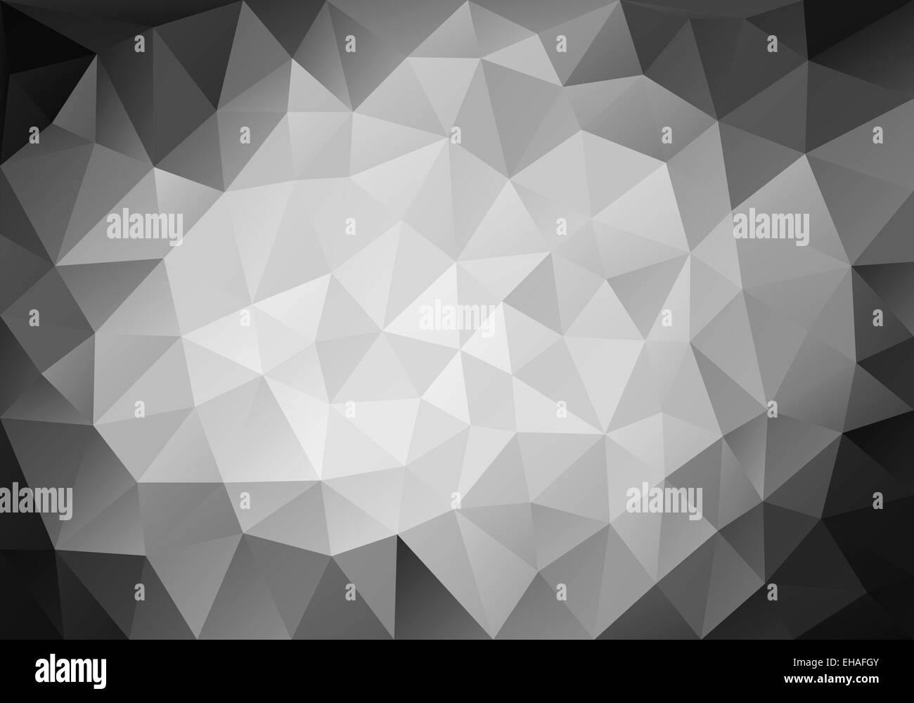 In bianco e nero a basso poli sfondo, vettore elemento di design Foto Stock