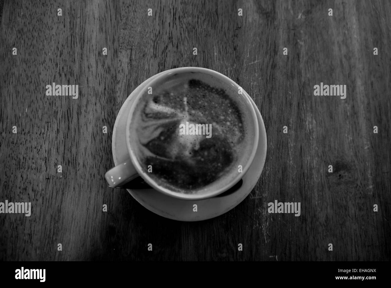 Il caffè sul tavolo Foto Stock