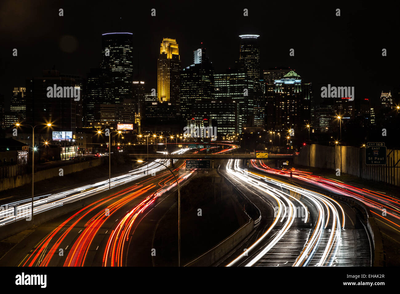 Auto sentieri in Minneapolis Foto Stock