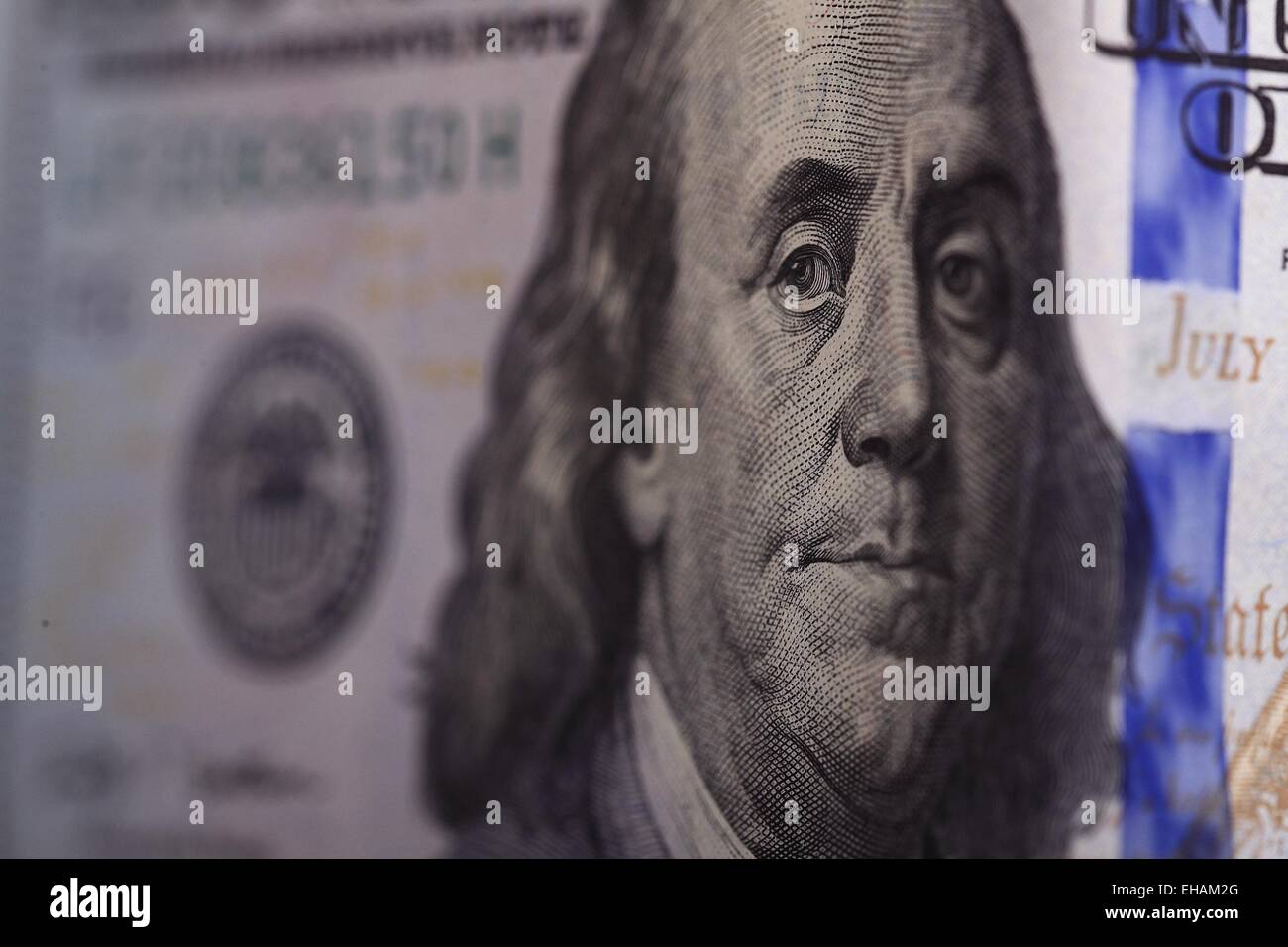 Sfondo di denaro di dollari in contanti pila Foto Stock