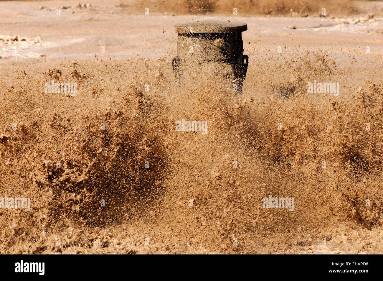 Rete fognaria impianto di trattamento. L'acqua trattata viene poi usato per irrigazione e uso agricolo. Fotografato vicino Hadera, Israe Foto Stock