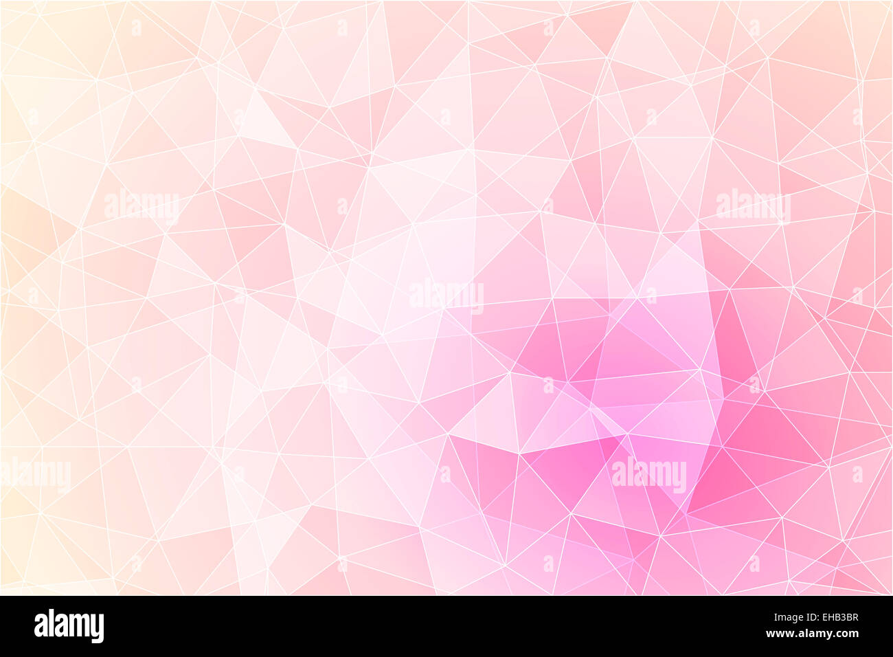 Geometrica astratta sfondo rosa con poligoni triangolari, bassa poli illustrazione dello stile Foto Stock
