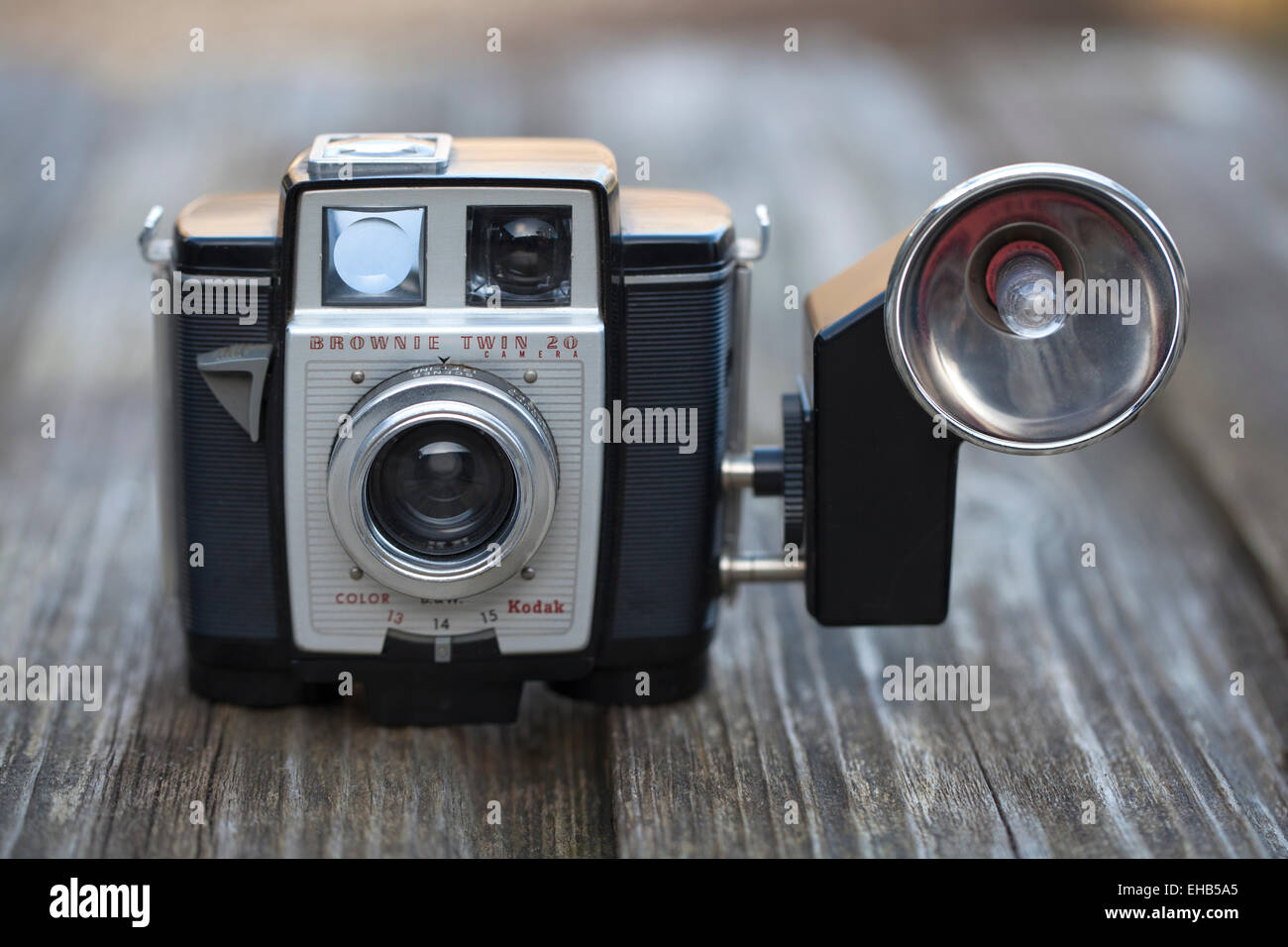 Vintage Kodak Brownie Twin 20 fotocamera con Flash Gun Foto Stock