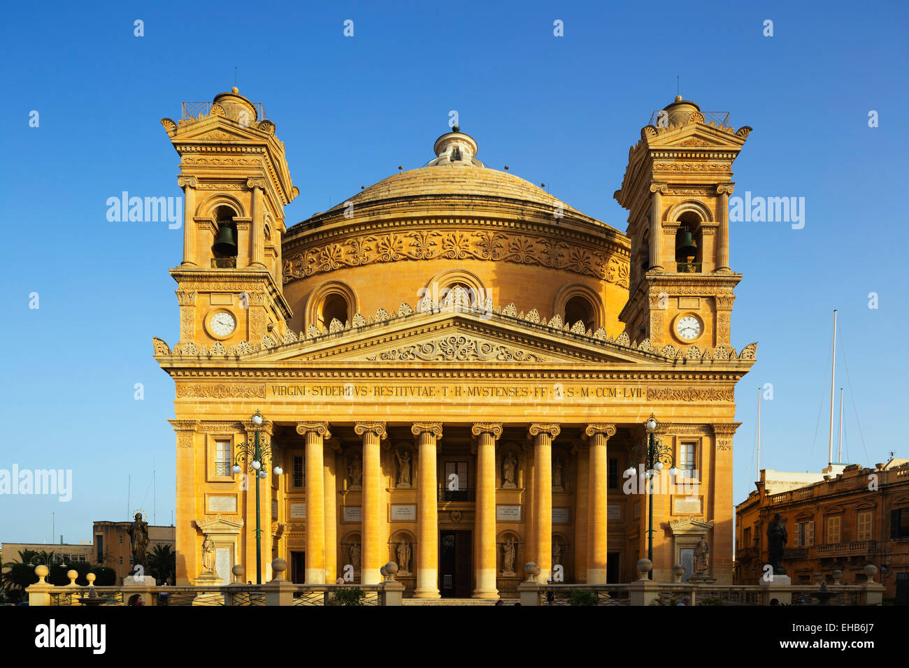 L' Europa mediterranea, Malta, Mosta, duomo di Mosta (rotonda) progettato da Giorgio Grognet de Vasse Foto Stock