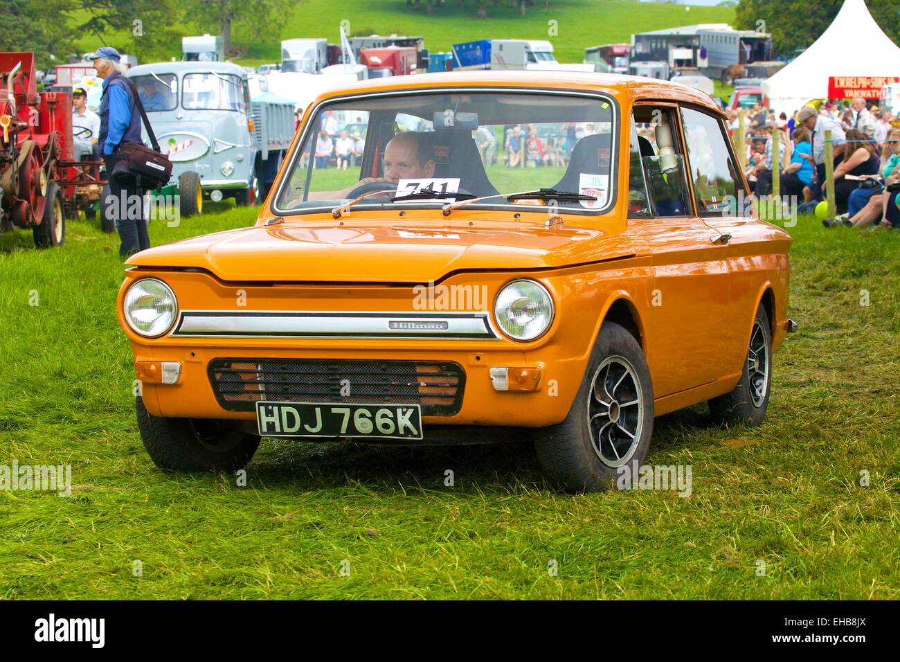 Hillman Imp classic car. Skelton Show Cumbria, Inghilterra, Regno Unito. Foto Stock