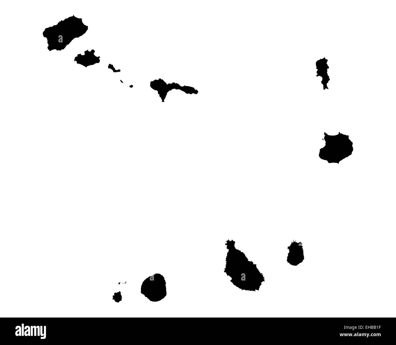 Mappa di Capo Verde Foto Stock