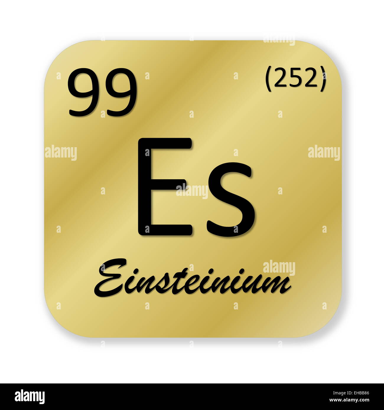 Elemento Einsteinium Foto Stock
