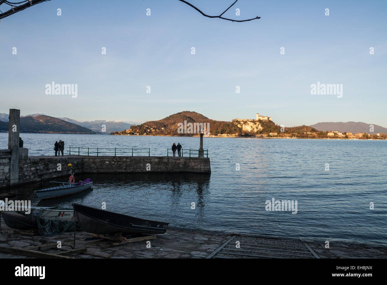 Arona Lago Maggiore, Piemonte, Italia Foto Stock