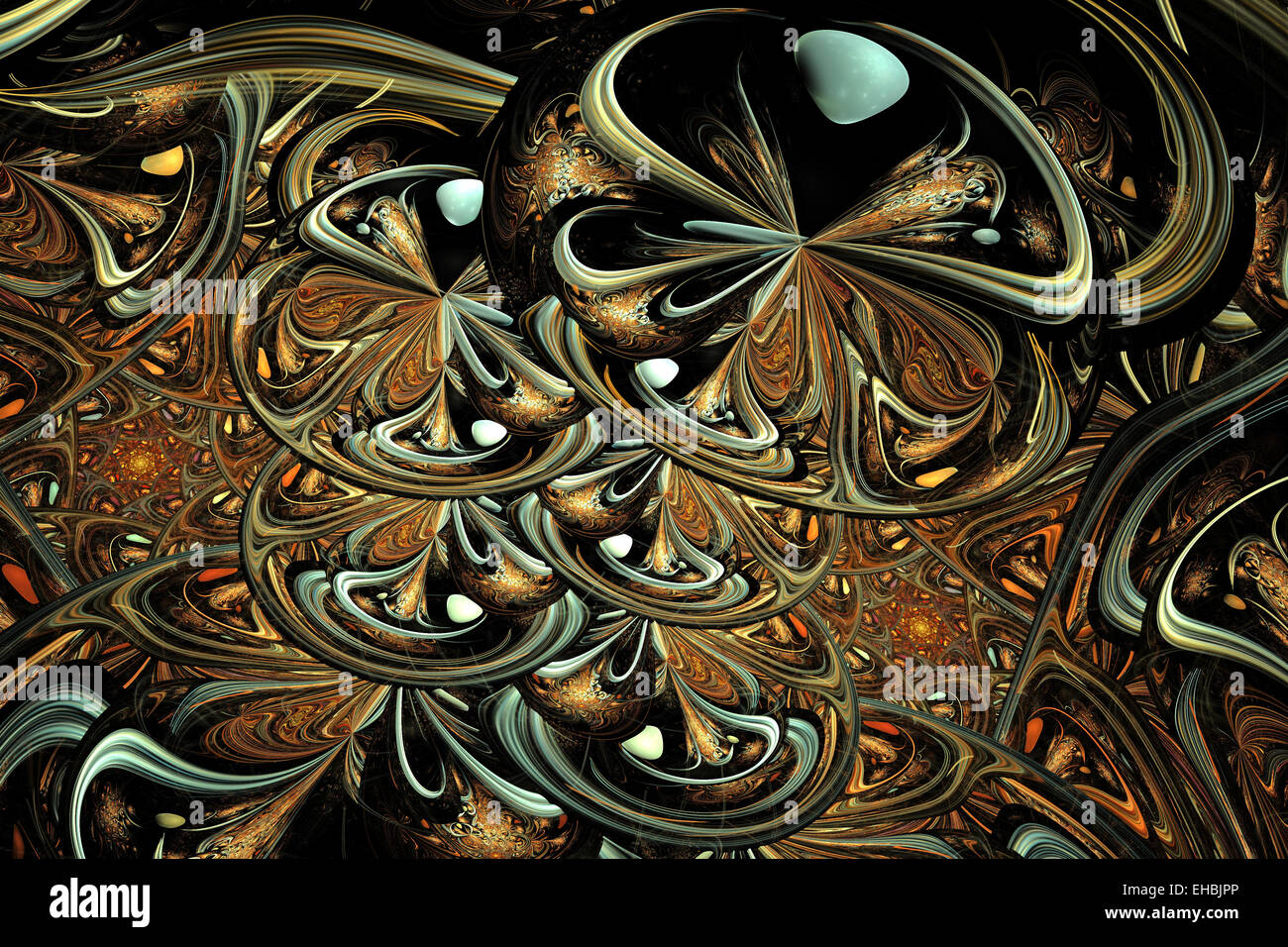 Disegno complesso creato utilizzando le apofisi programma Fractal Foto Stock