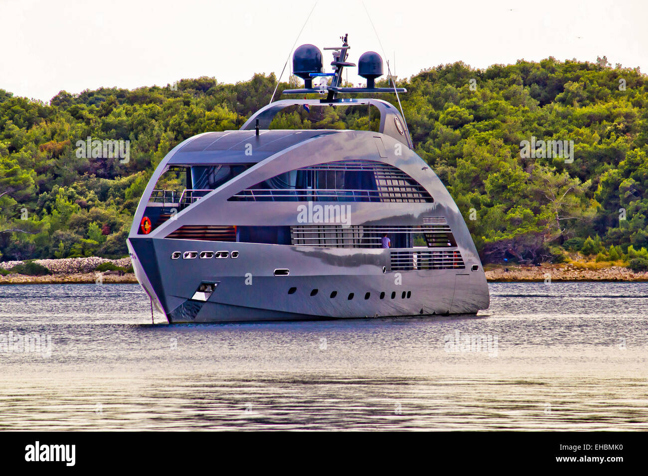 Moderno design hi tech yacht di lusso Foto Stock