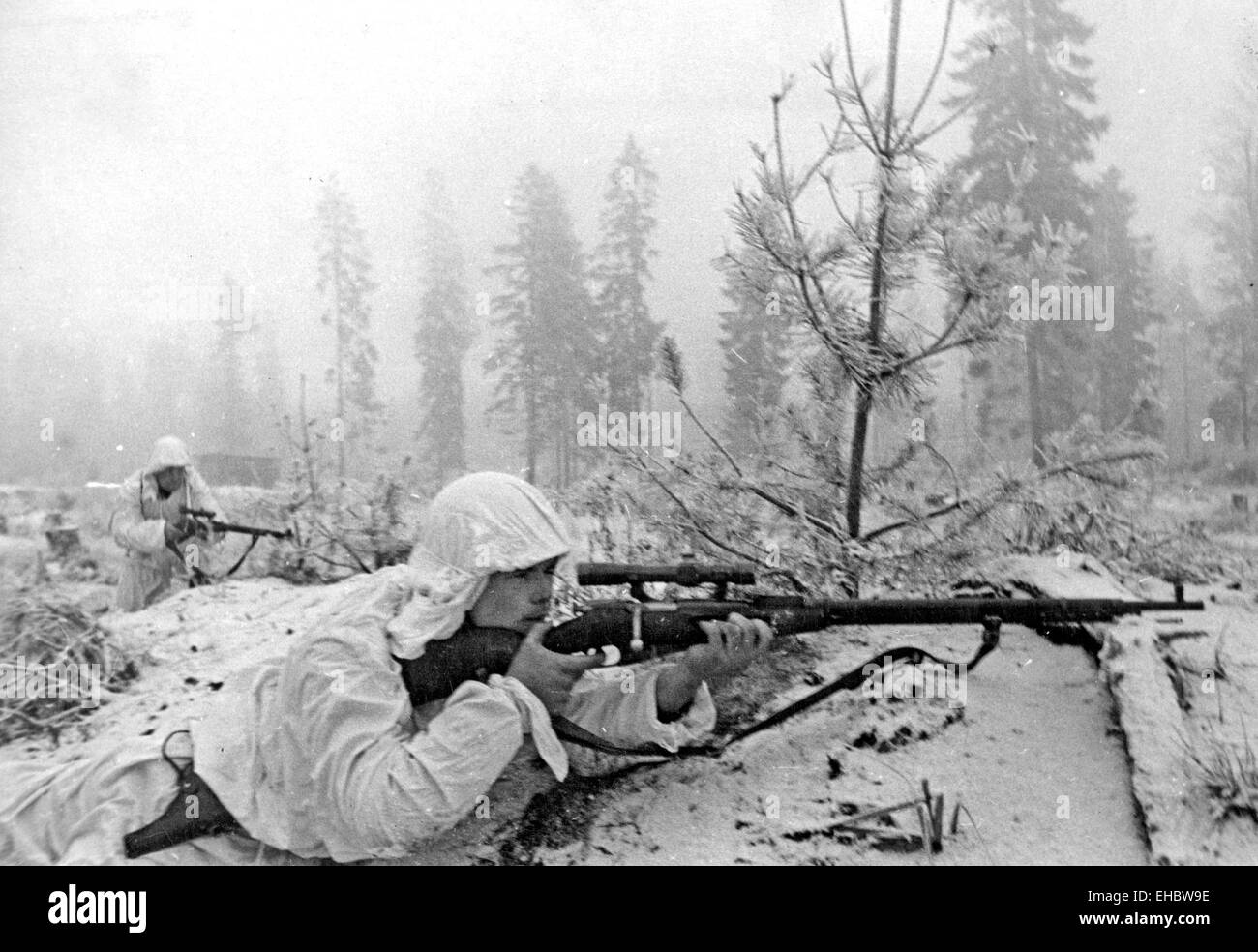 Artico sovietica WARFARE CECCHINI nel 1944 Foto Stock