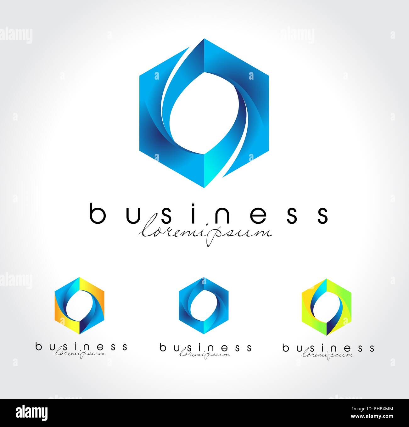 Blu del logo aziendale vettore. Creative logo aziendale modello. Foto Stock