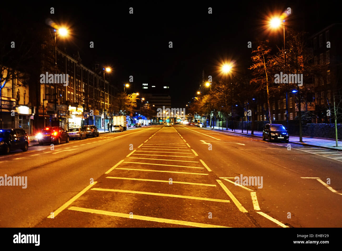 Holloway Road, Londra di Notte Foto Stock