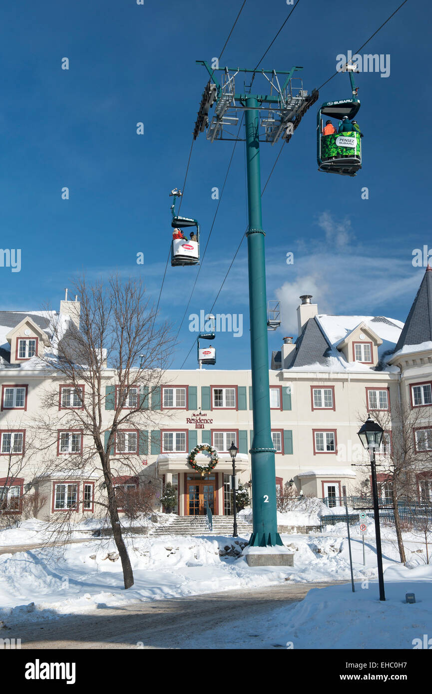 Marriott Residence Inn a Mont Tremblant ski resort, provincia del Québec in Canada. Foto Stock