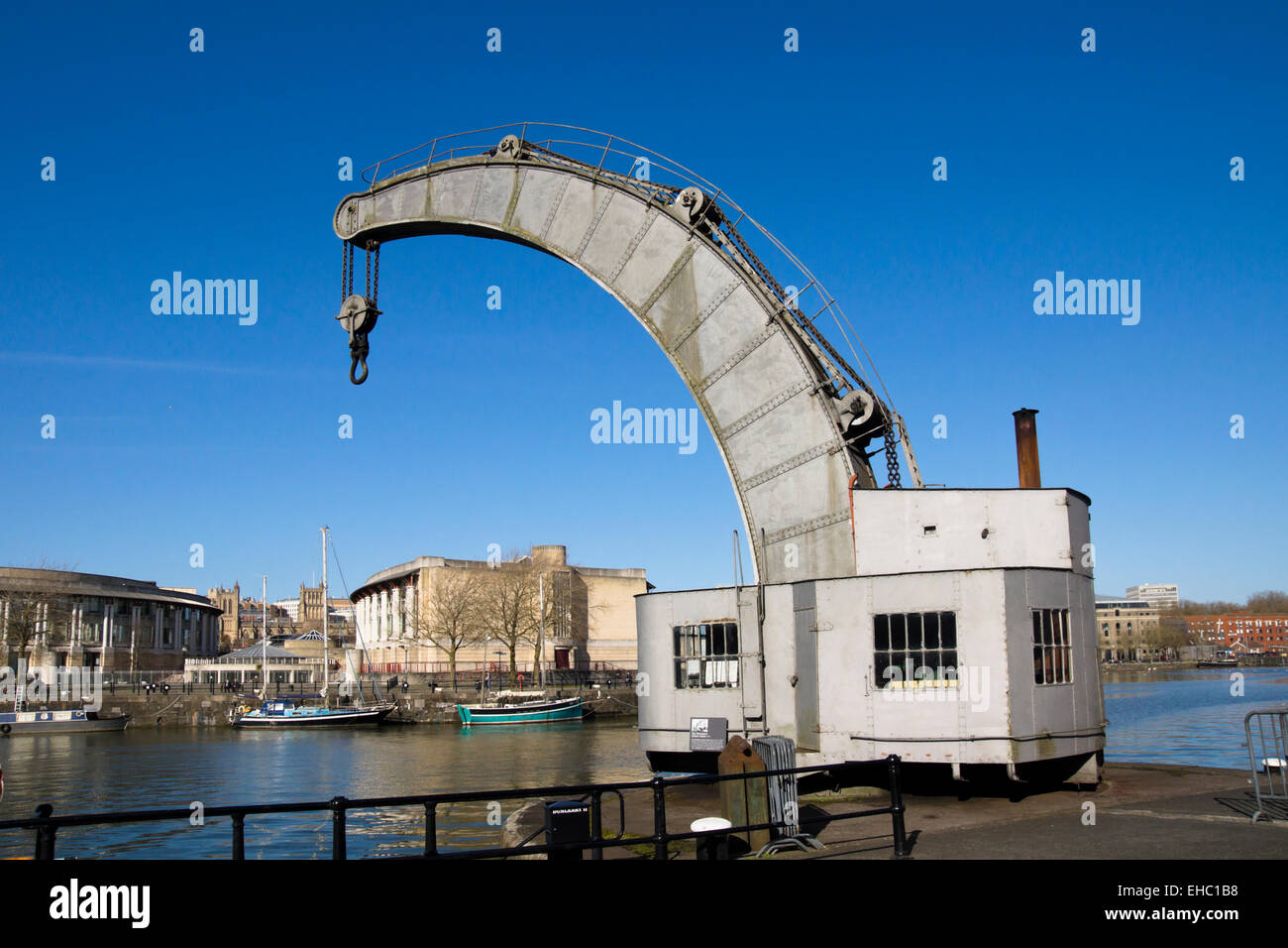 Il porto di Bristol Inghilterra UK Fairbairn gru a vapore Foto Stock