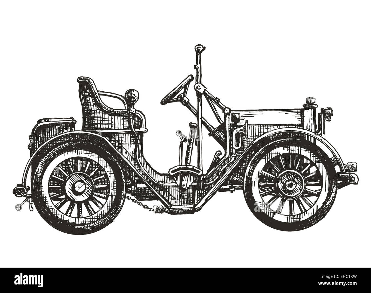Auto vettore retrò logo design modello. trasporto o icona del veicolo. Foto Stock