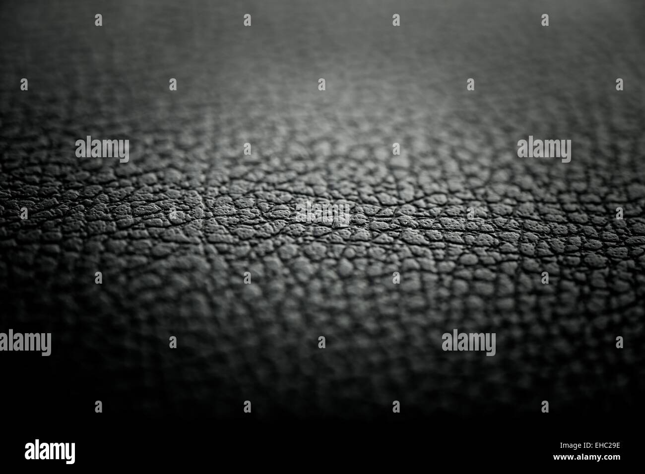 In cuoio nero dettaglio texture con profondità di campo Foto Stock