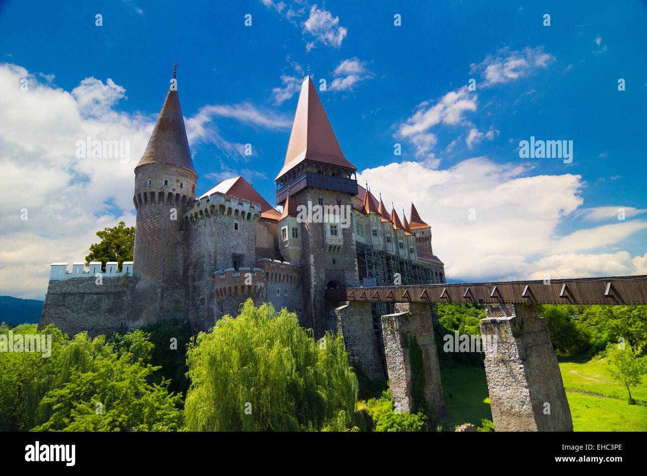 Corvin castello di Hunedoara, Romania Foto Stock