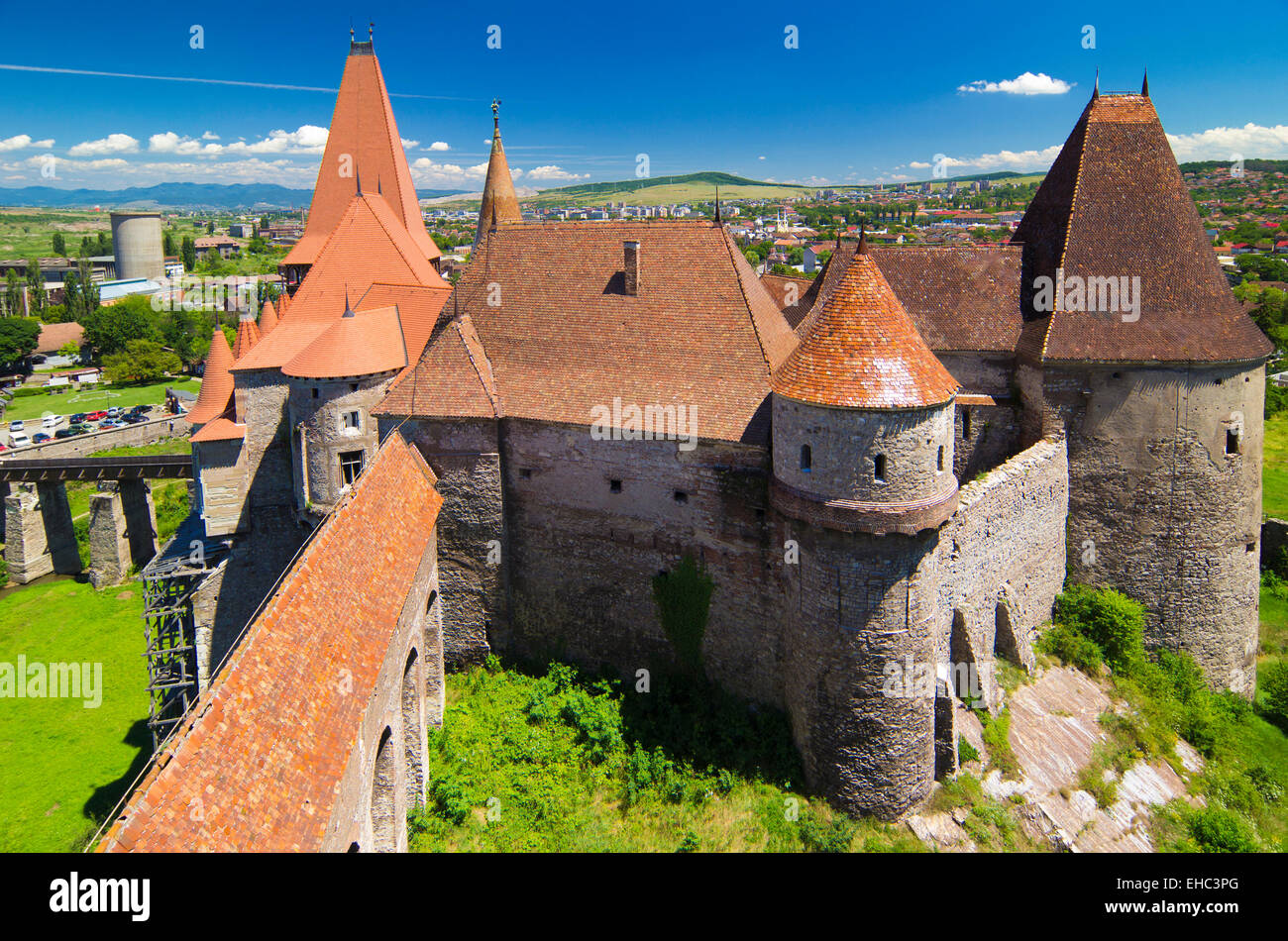 Il Corvin castello in Transilvania Foto Stock